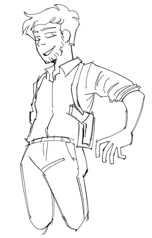 John half body sketch