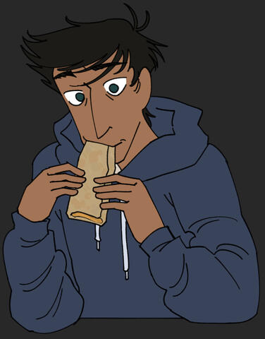 Sherlock eating a cheese